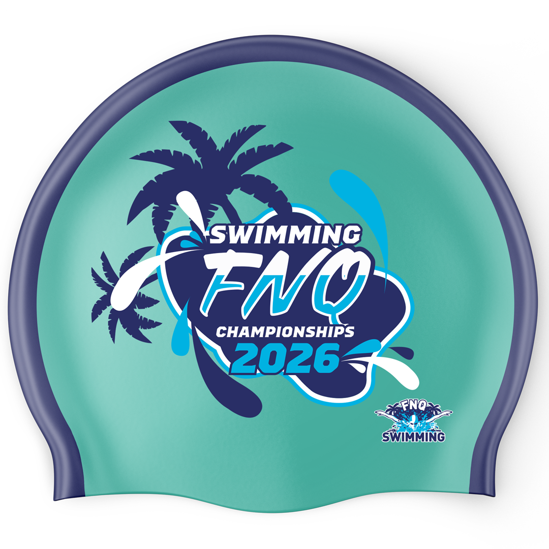 2026 Swimming FNQ Swim Cap - Teal/Blue