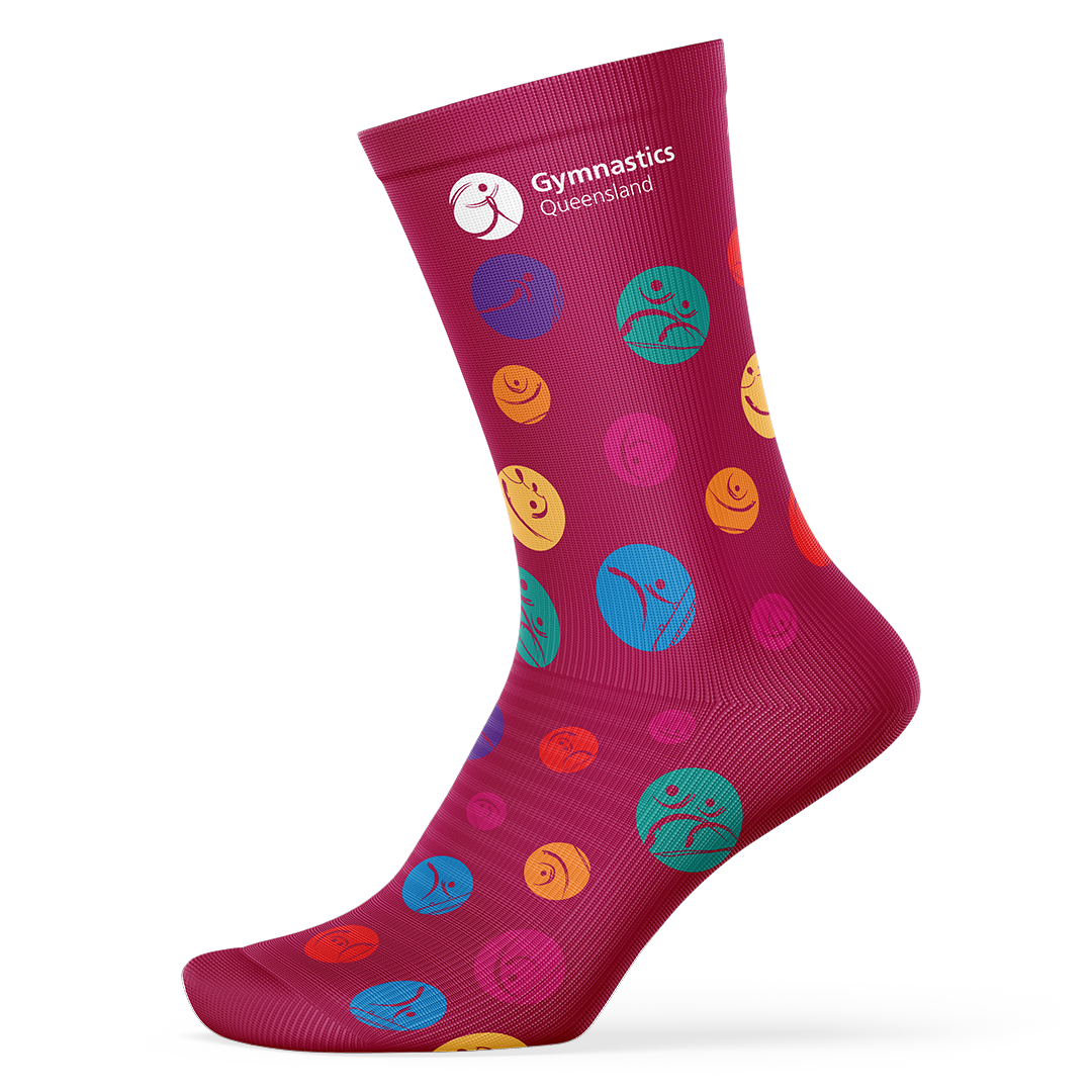 Gymnastics Queensland Gymsports Socks