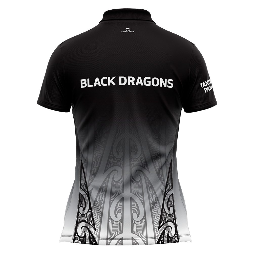 *NZDBA Black Dragons Polo Shirt - Ladies