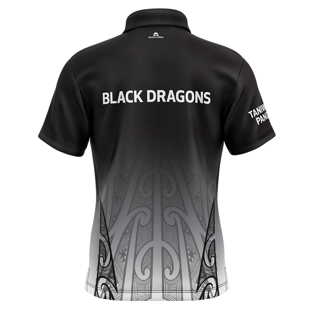 *NZDBA Black Dragons Polo Shirt - Unisex