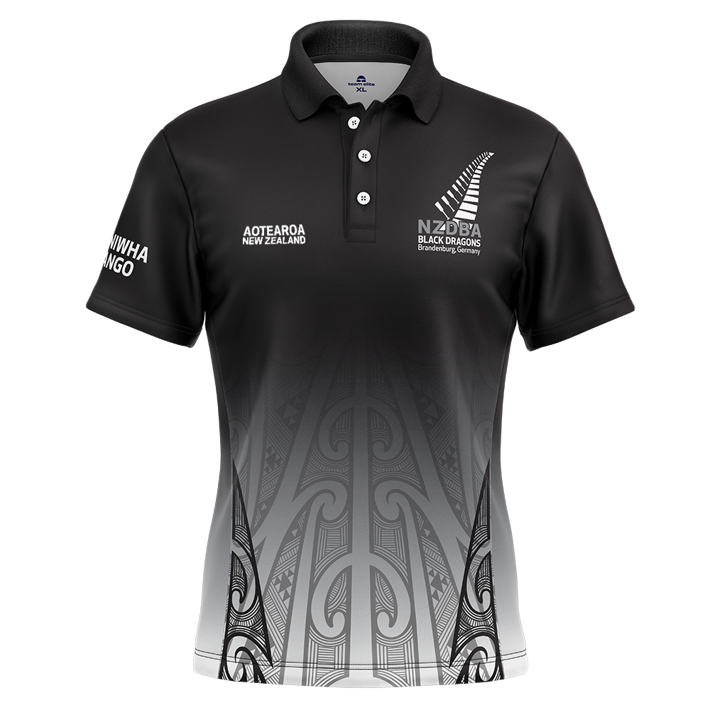 *NZDBA Black Dragons Polo Shirt - Unisex