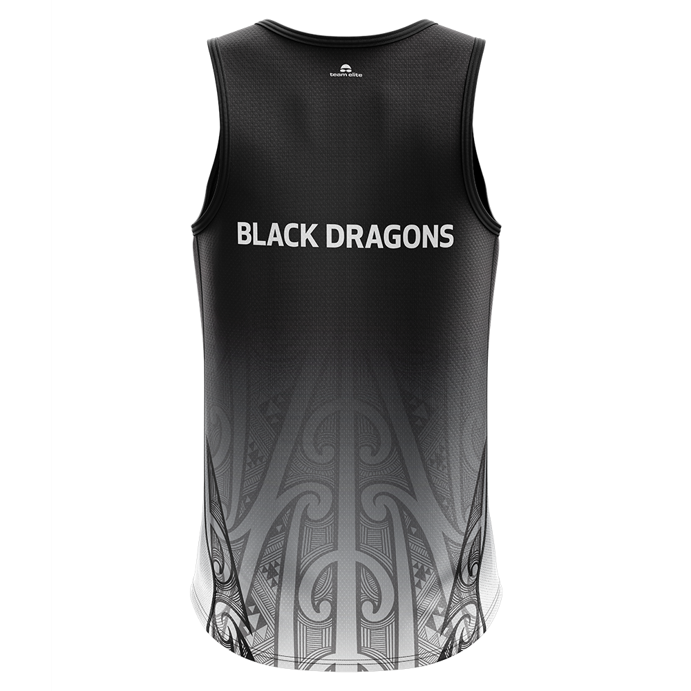 *NZDBA Black Dragons Race Singlet - Unisex