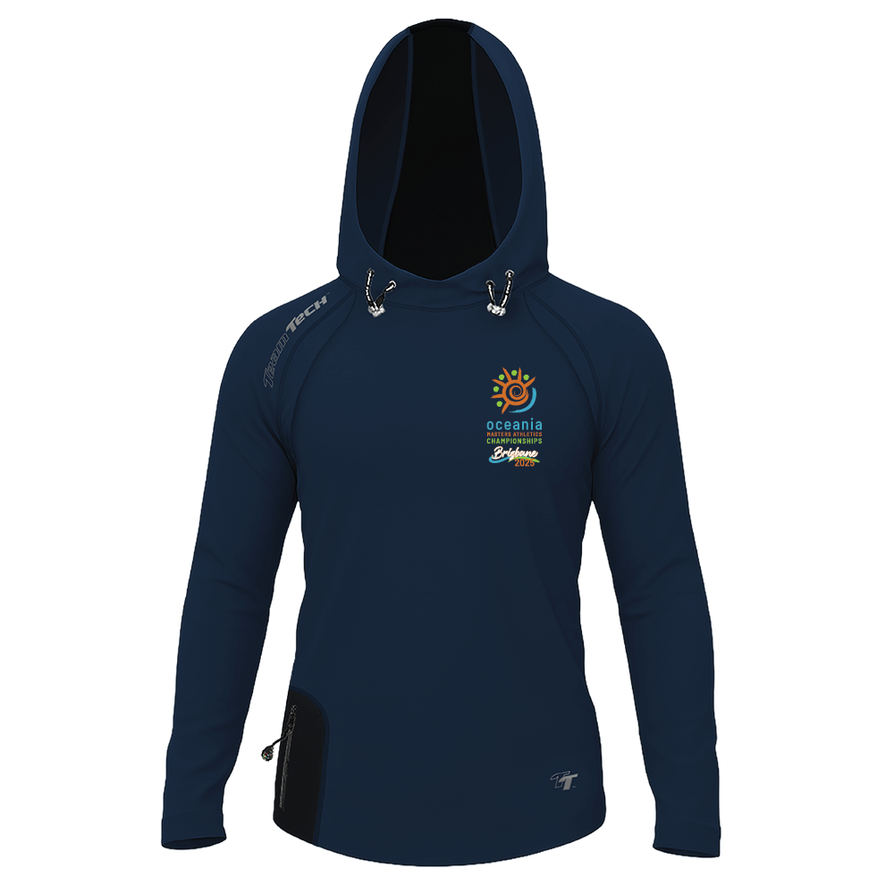 2025 OMA TeamTech Performance Pullover Hoodie - Navy
