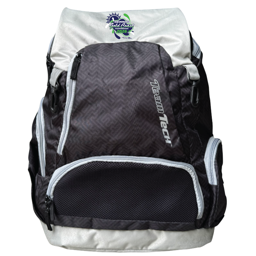 2026 Swimming Gold Coast TeamTech Backpack - Black