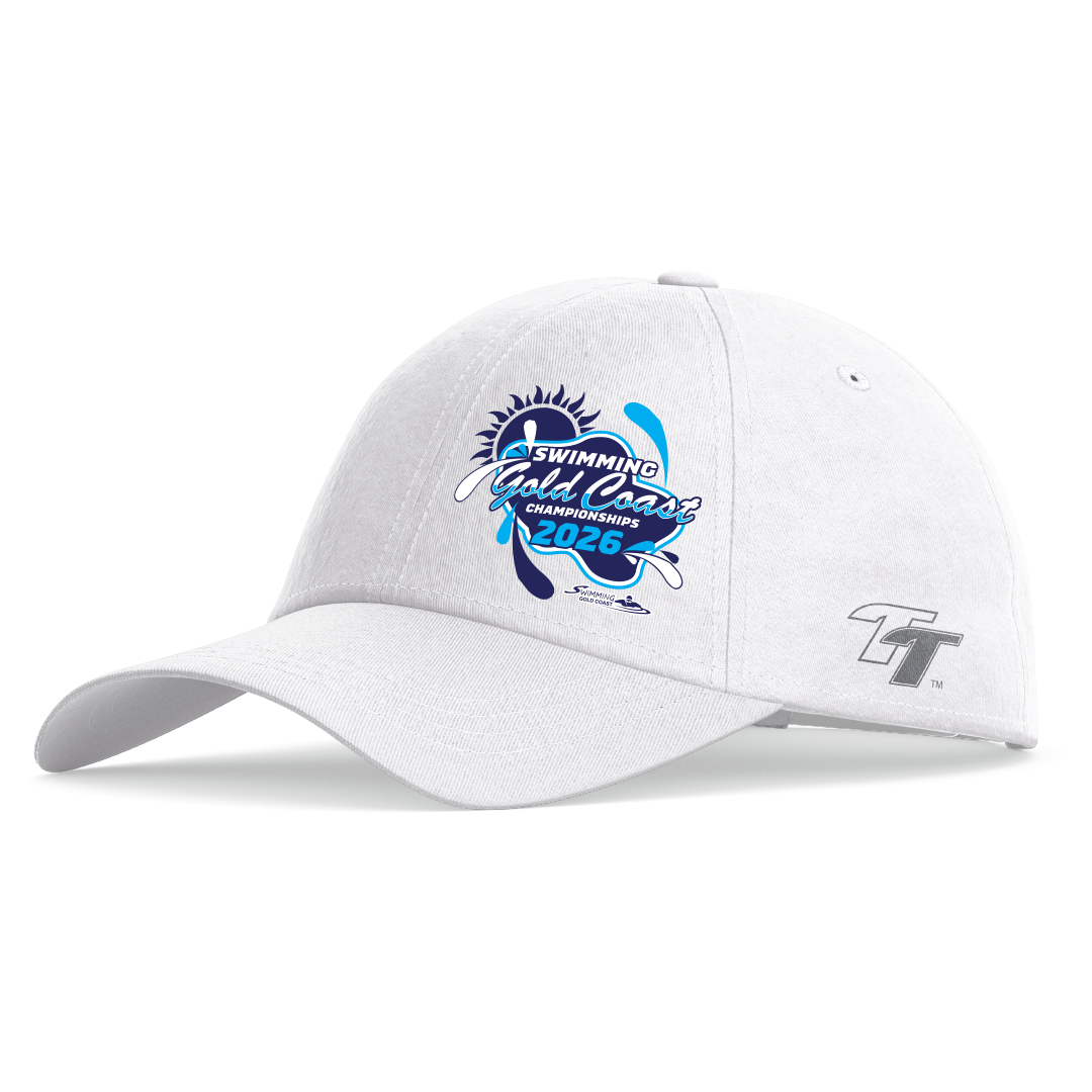 2026 Swimming Gold Coast Sports Cap - White