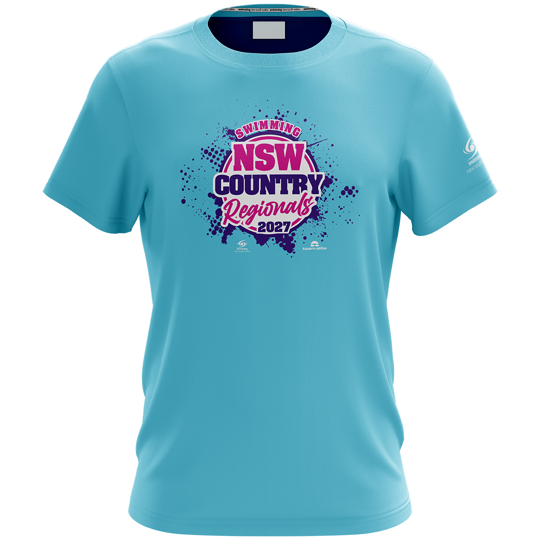 LISMORE: 2027 NSW Country Regionals Names T-Shirt - Aqua