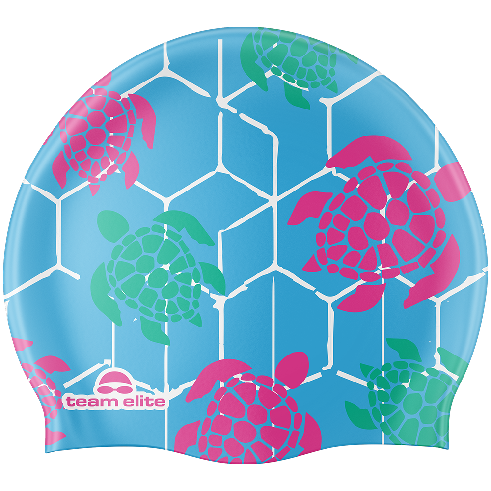 Turtle Swim Cap - Aqua
