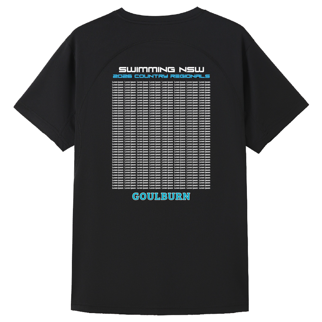 GOULBURN: 2026 NSW Country Regionals Names T-Shirt - Black