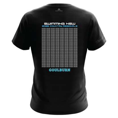 GOULBURN: 2026 NSW Country Regionals Names T-Shirt - Black