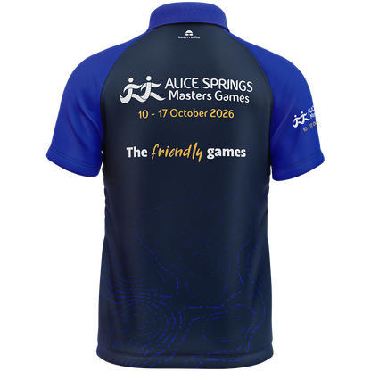 2026 ASMG Unisex Cool Dry Polo - Navy/Royal