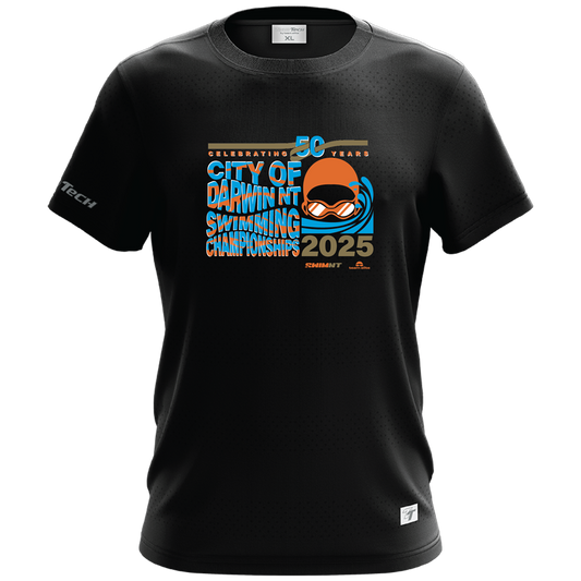 2025 NT Swimming Championships 'Names' Performance Tee - Black