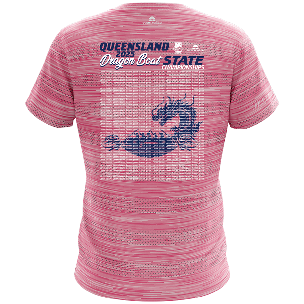 2025 DBQ TeamTech Performance Names Tee - Pink Marl