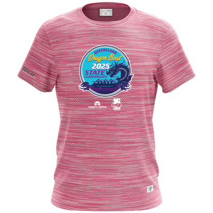 2025 DBQ TeamTech Performance Names Tee - Pink Marl