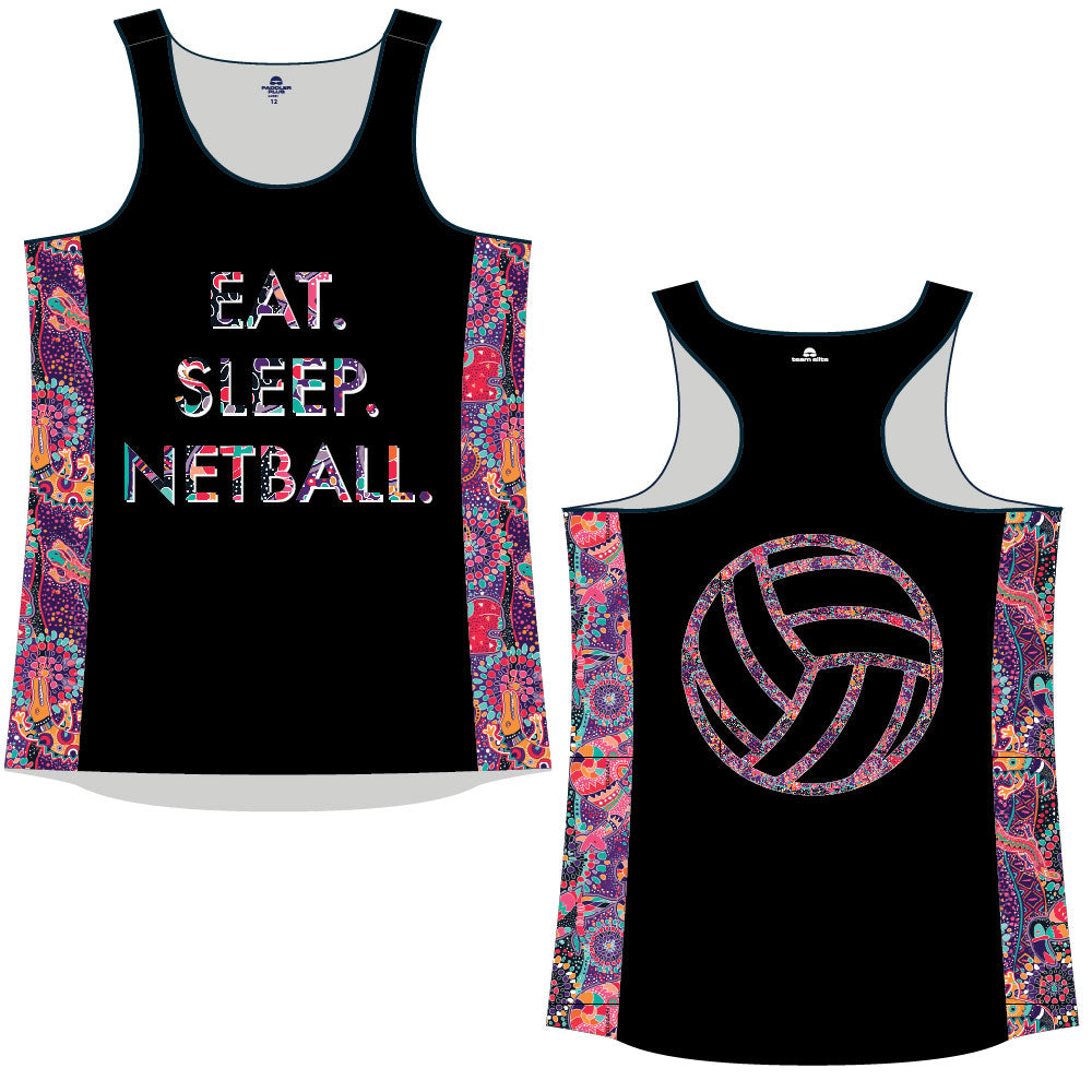 Eat Sleep Netball Racerback Singlet