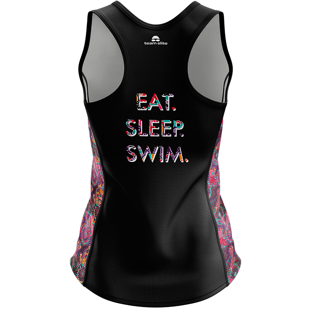 Eat Sleep Swim Racerback Singlet