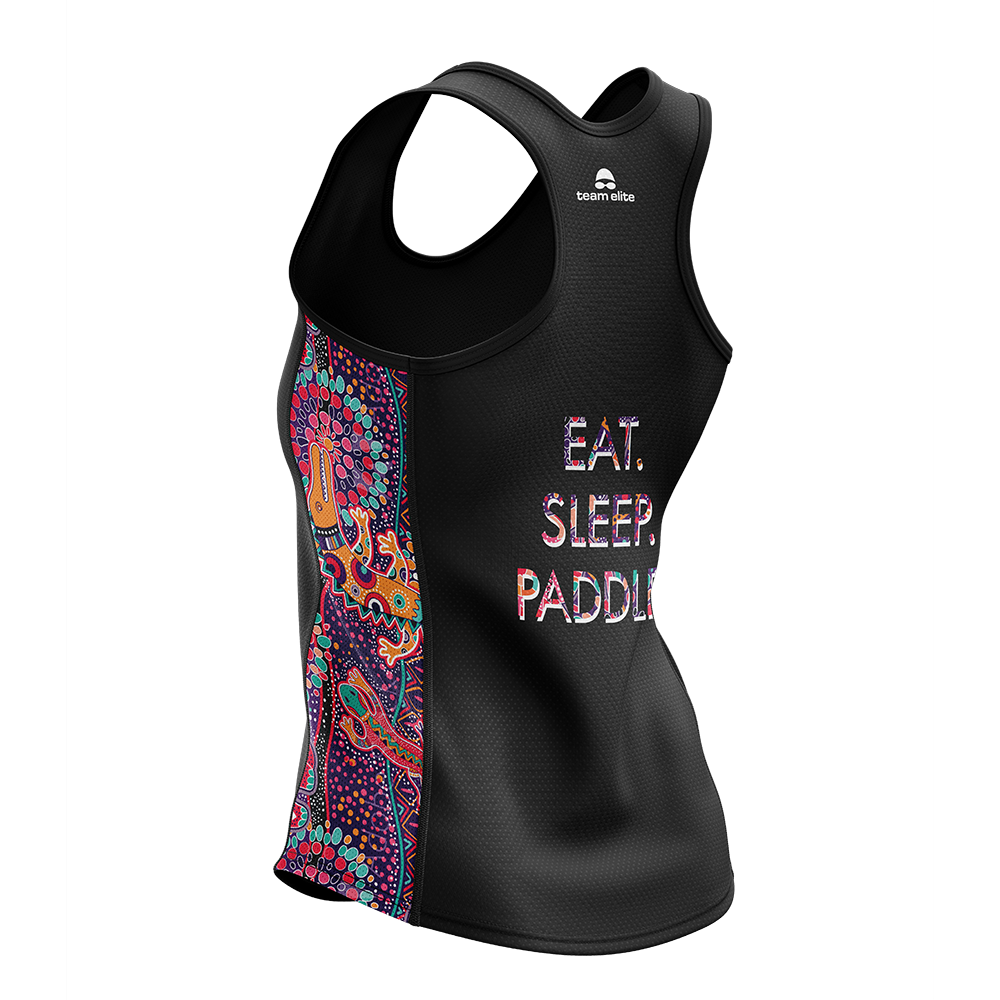 Eat Sleep Paddle Racerback Singlet