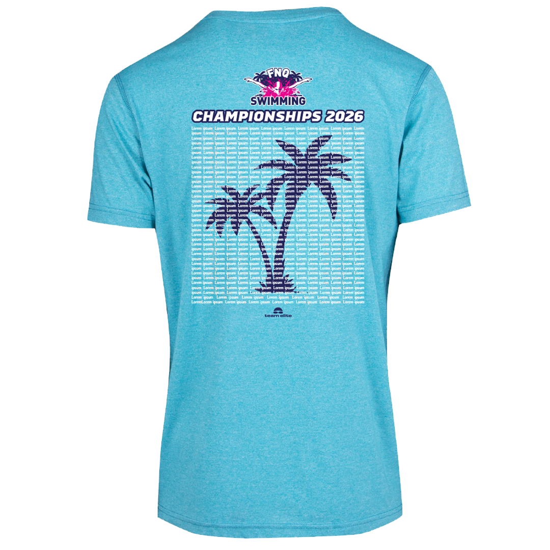 2026 Swimming FNQ Names T-Shirt - Jade Heather