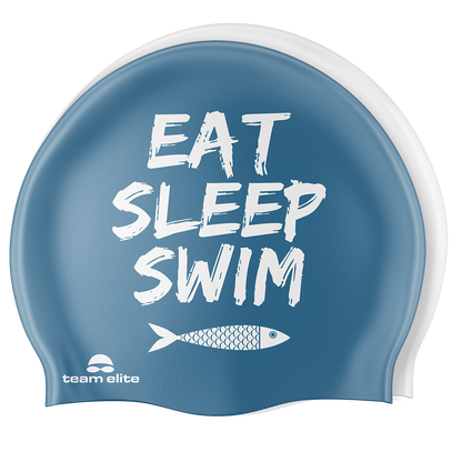 Eat Sleep Swim Fish Swim Cap