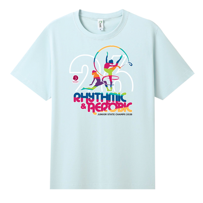 2026 GQ Rhythmic & Aerobic State Names T-Shirt - Blue