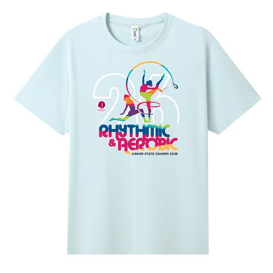2026 GQ Rhythmic & Aerobic State Names T-Shirt - Blue