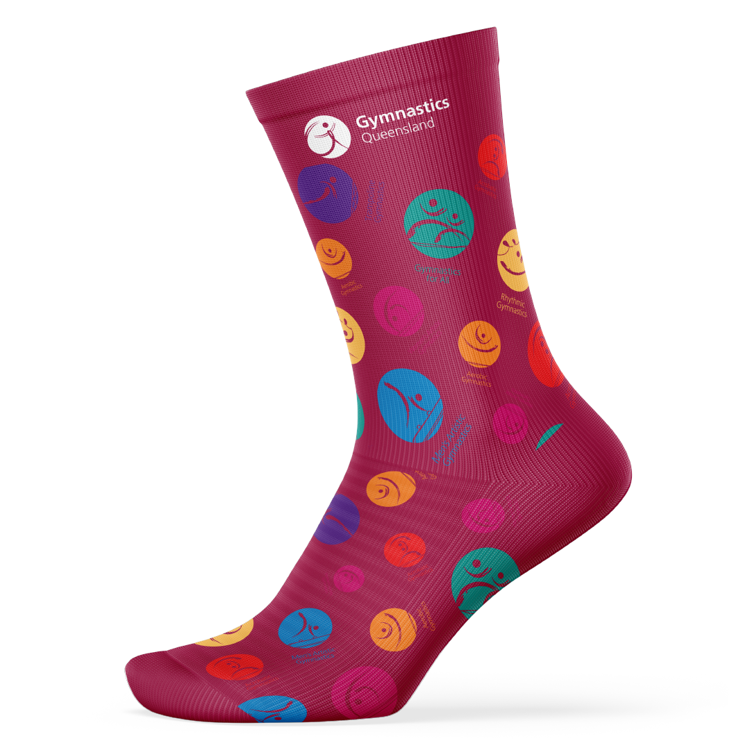 Gymnastics Queensland Gymsports Socks