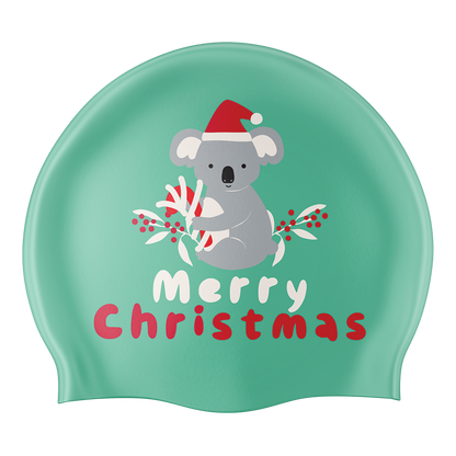 Aussie Christmas Swim Cap - Green