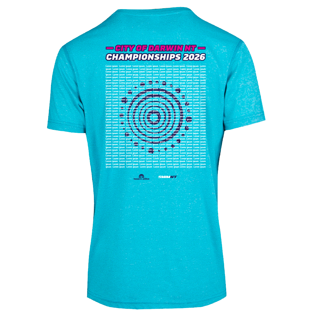 2026 Swimming NT Names T-Shirt - Jade Heather