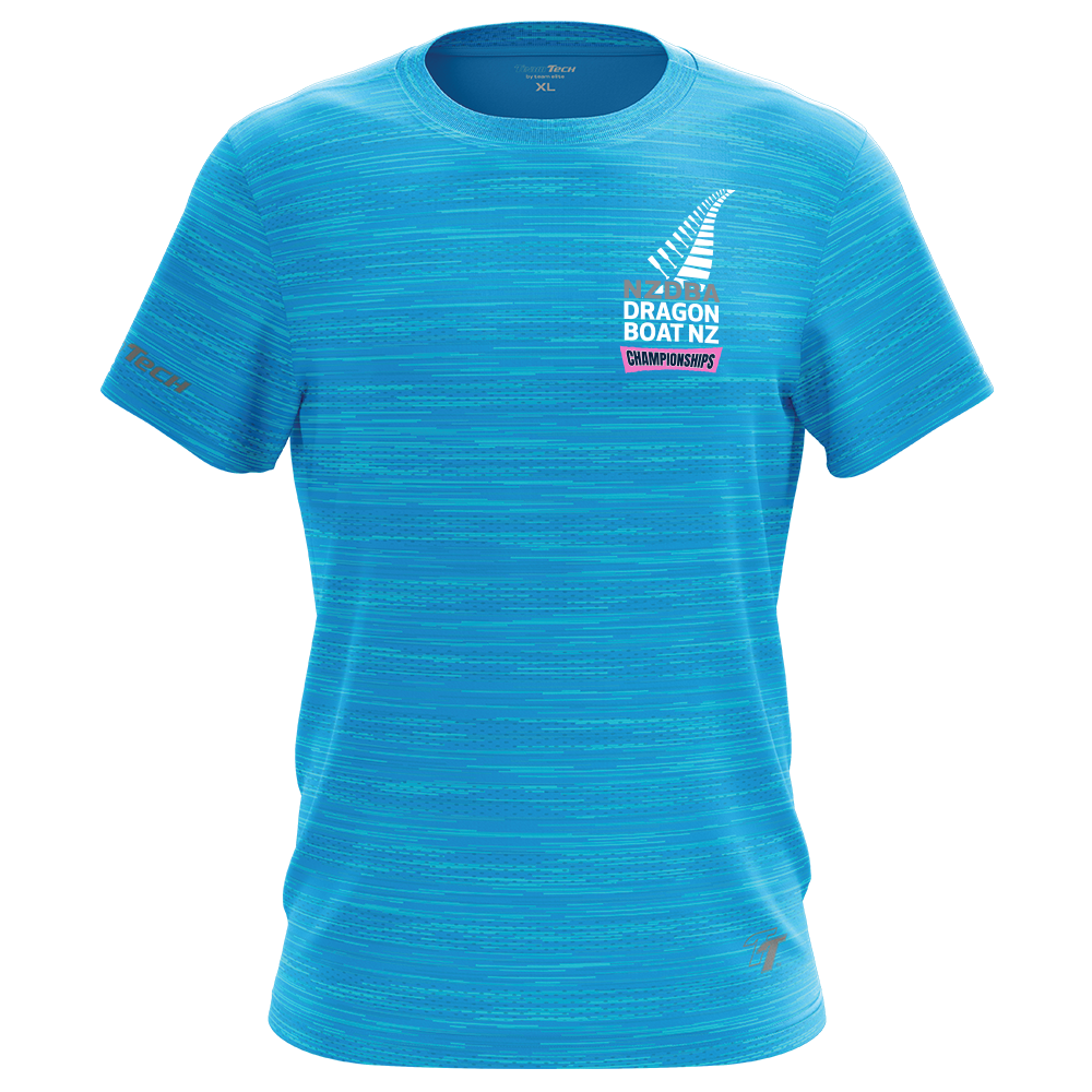 2025 NZDBA TeamTech Performance Names Tee - Aqua