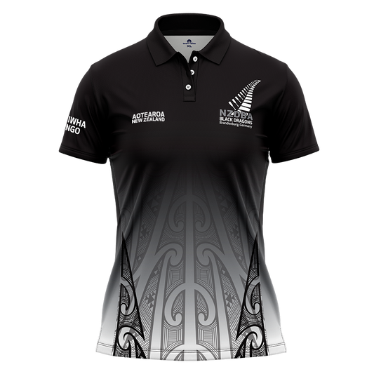 *NZDBA Black Dragons Polo Shirt - Ladies