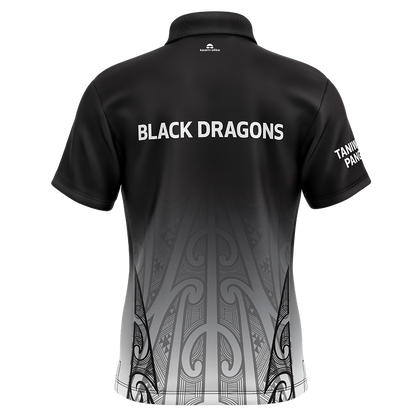 *NZDBA Black Dragons Polo Shirt - Unisex