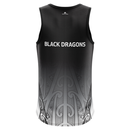 *NZDBA Black Dragons Race Singlet - Unisex