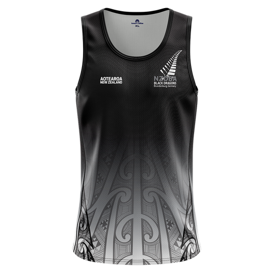 *NZDBA Black Dragons Race Singlet - Unisex