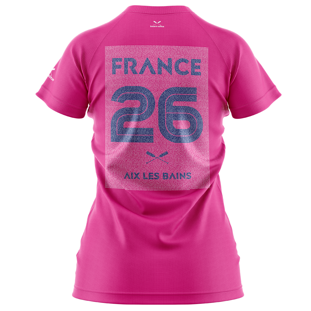 2026 FRANCE IBCPC Chemise avec nom de femme [Women Names Shirt] - Rose