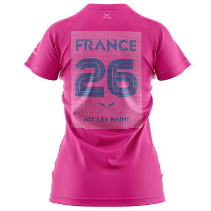 2026 FRANCE IBCPC Chemise avec nom de femme [Women Names Shirt] - Rose