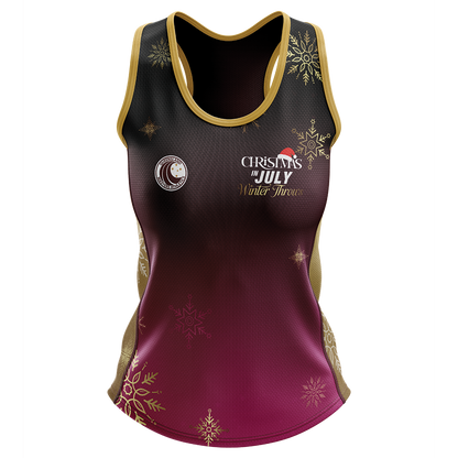 2026 QMA Christmas in July Cool Dry Singlet - Ladies Racerback