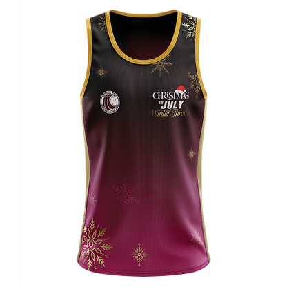 2026 QMA Christmas in July Cool Dry Singlet - Ladies Full Back