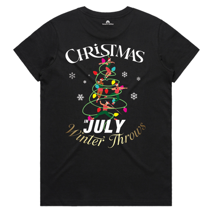 2026 QMA Christmas in July Names Tee - Ladies