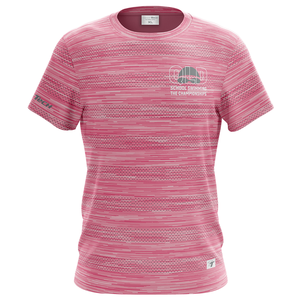 QSSS TeamTech Performance Tee - Pink Marl