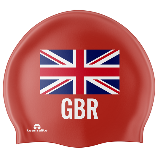 GBR Swim Cap - Red/White/Blue