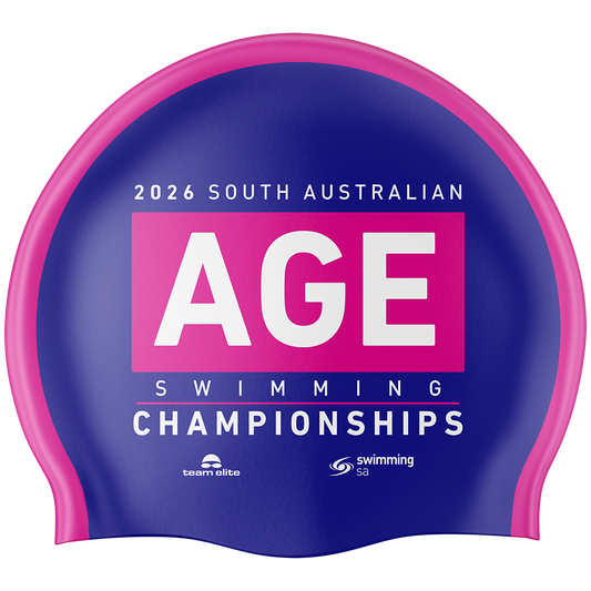 2026 SA AGE Championship Swim Cap - Purple/Pink
