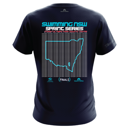 SNSW Sprint Series Finals 'Names' Performance Tee - Navy