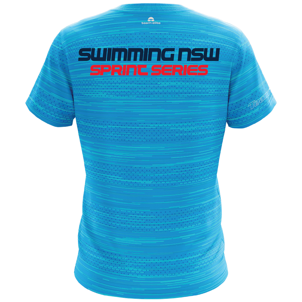 SNSW Speedo Sprint Series TeamTech Sports Performance Tee - Aqua