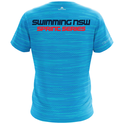 SNSW Speedo Sprint Series TeamTech Sports Performance Tee - Aqua