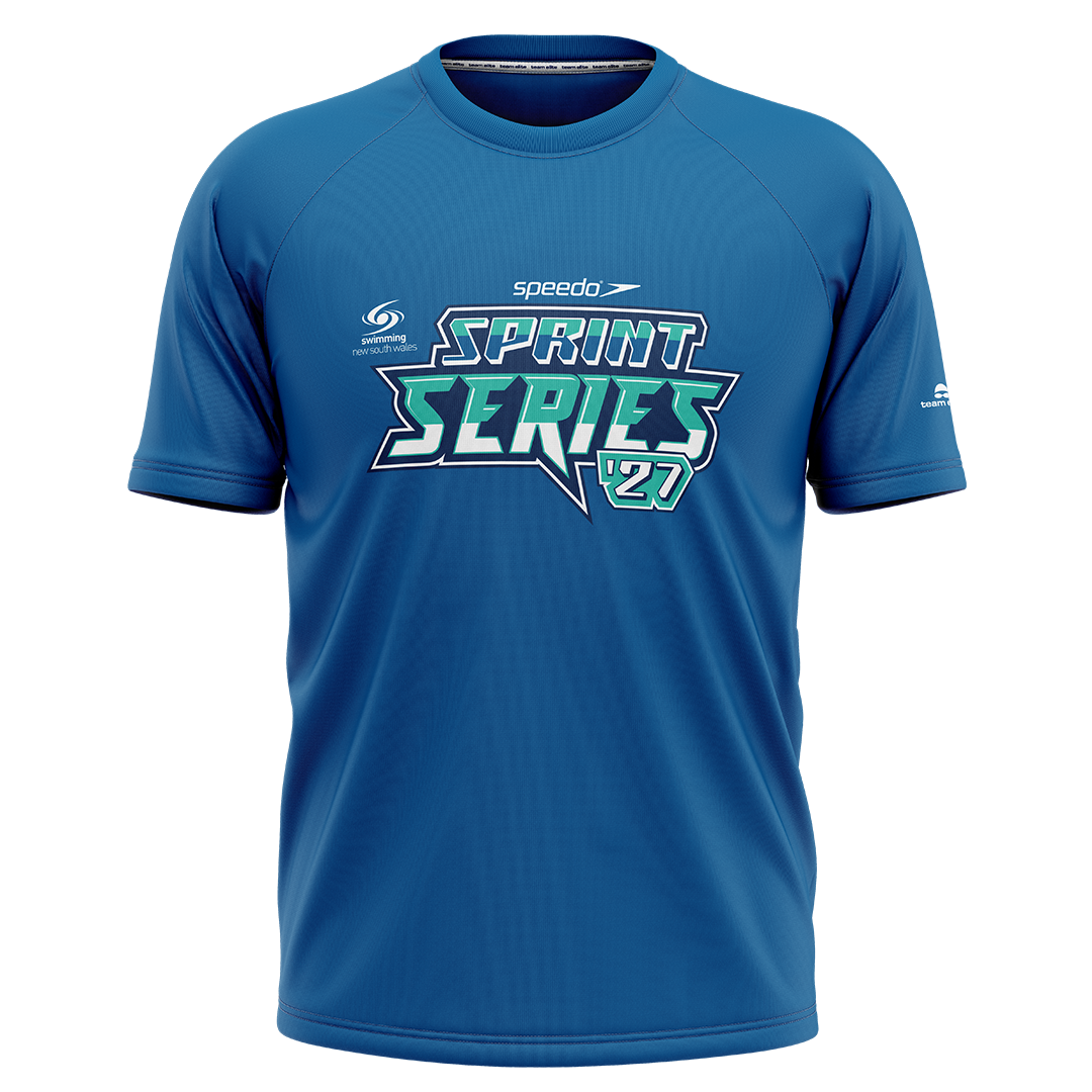 2027 SNSW Speedo Sprint Series T-Shirt - Blue