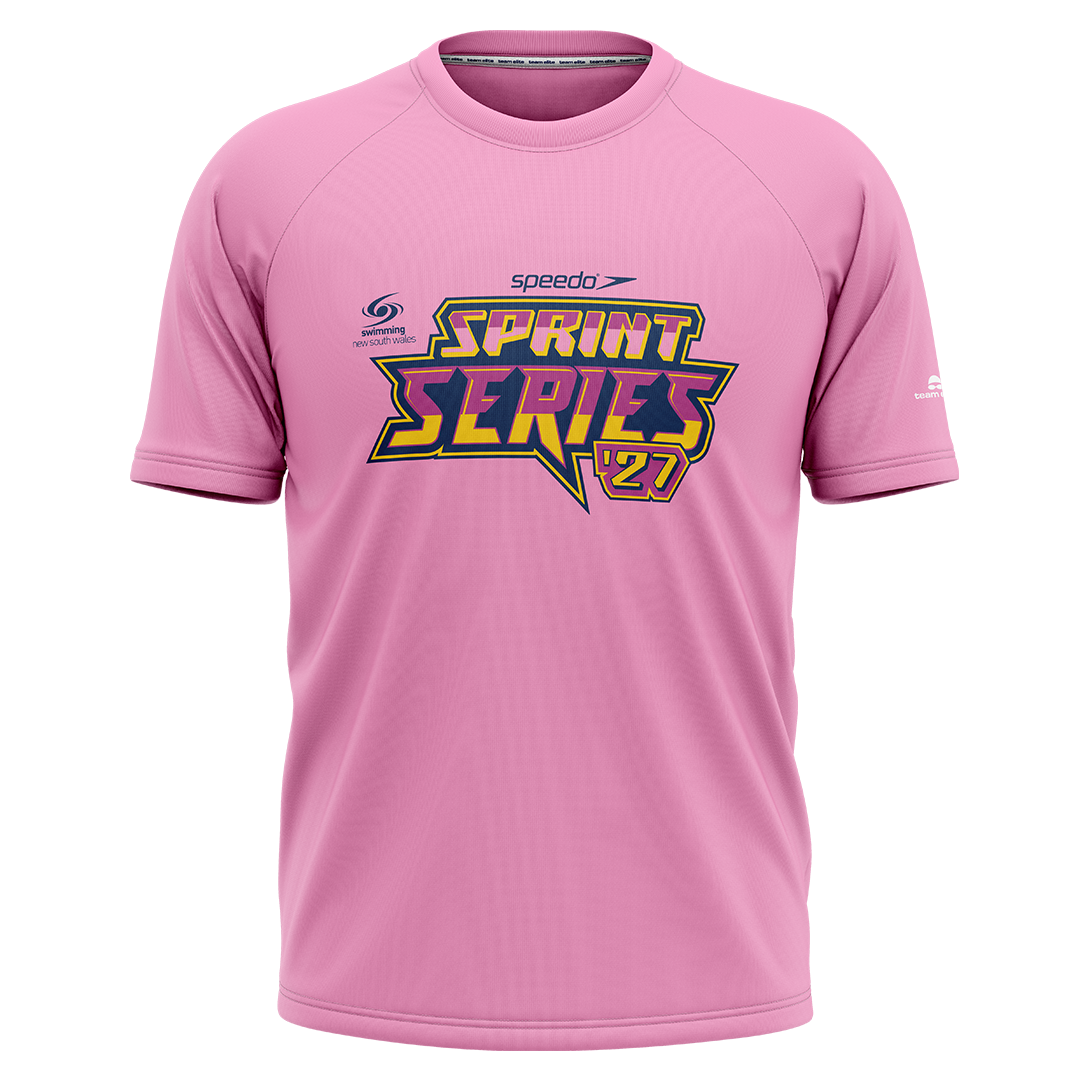 2027 SNSW Speedo Sprint Series T-Shirt - Pink