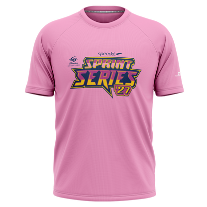2027 SNSW Speedo Sprint Series T-Shirt - Pink