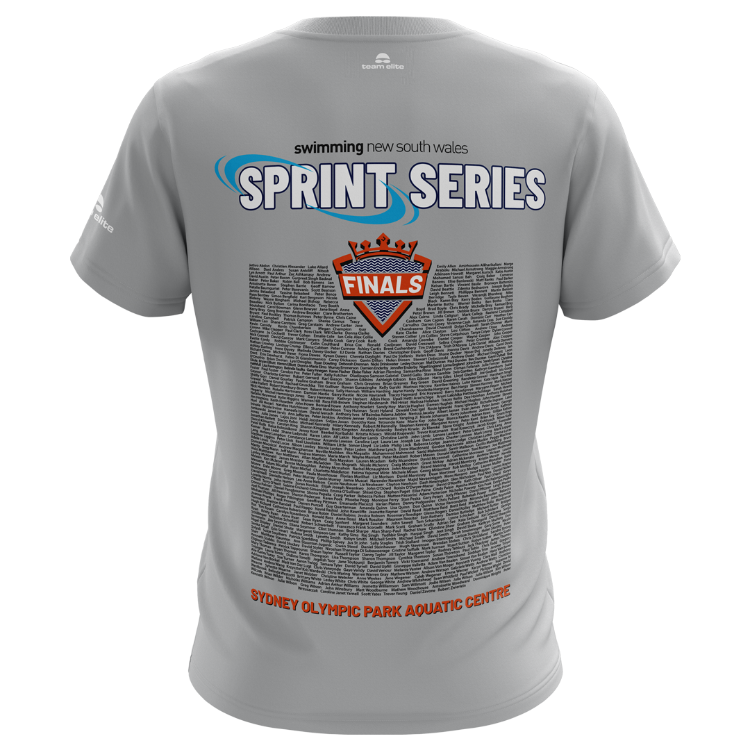 2026 SNSW Speedo Sprint FINALS Names T-Shirt - Grey