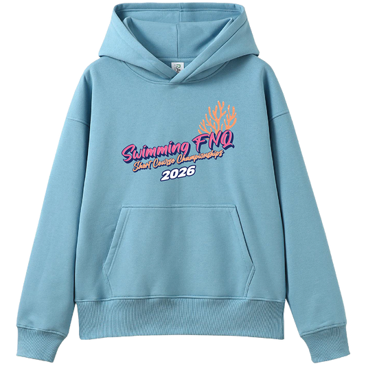 2026 Swimming FNQ Short Course Hoodie - Blue/Pink