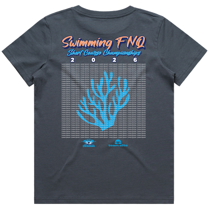 2026 Swimming FNQ Short Course Names T-Shirt - Blue