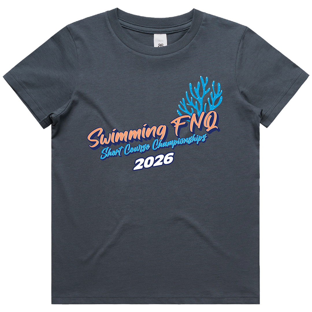 2026 Swimming FNQ Short Course Names T-Shirt - Blue